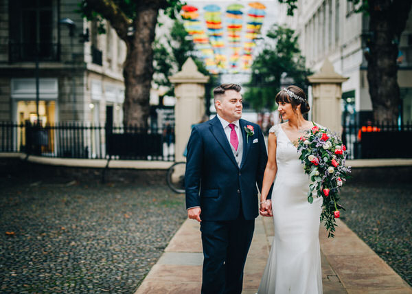Bright Shower Bouquet at Bluecoat Chambers Wedding